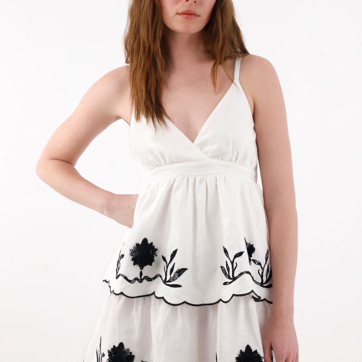 TENNIS - Vestido corto con boleros crudo para mujer