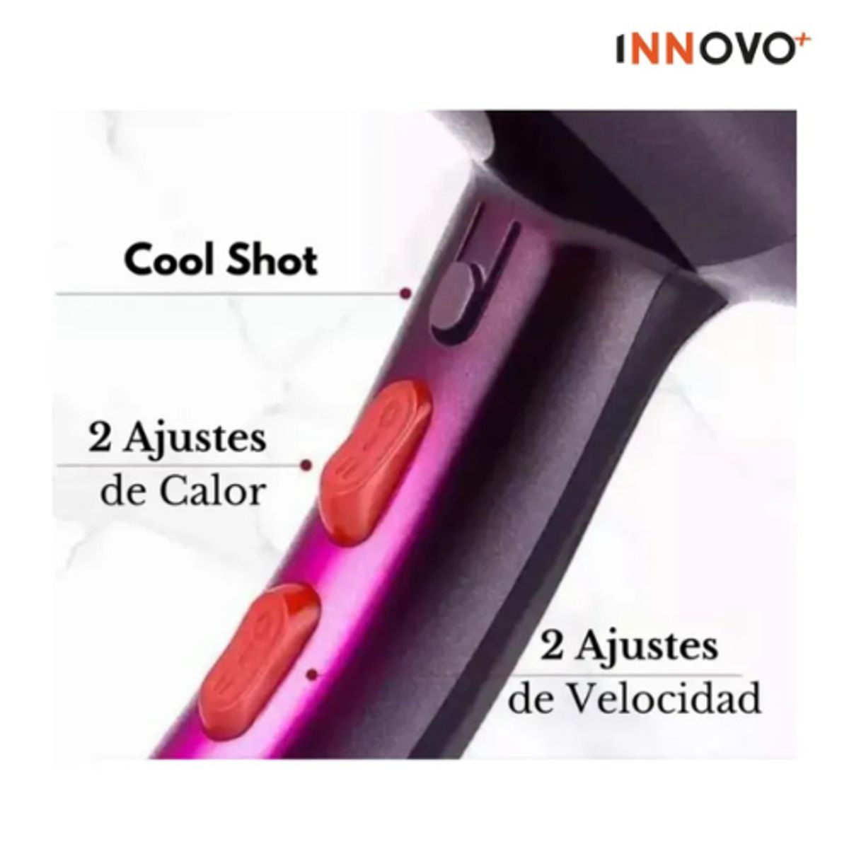 INNOVA - Secador Bopai 4000w + Plancha Tradicional + Pinza Sirena + Obsequio