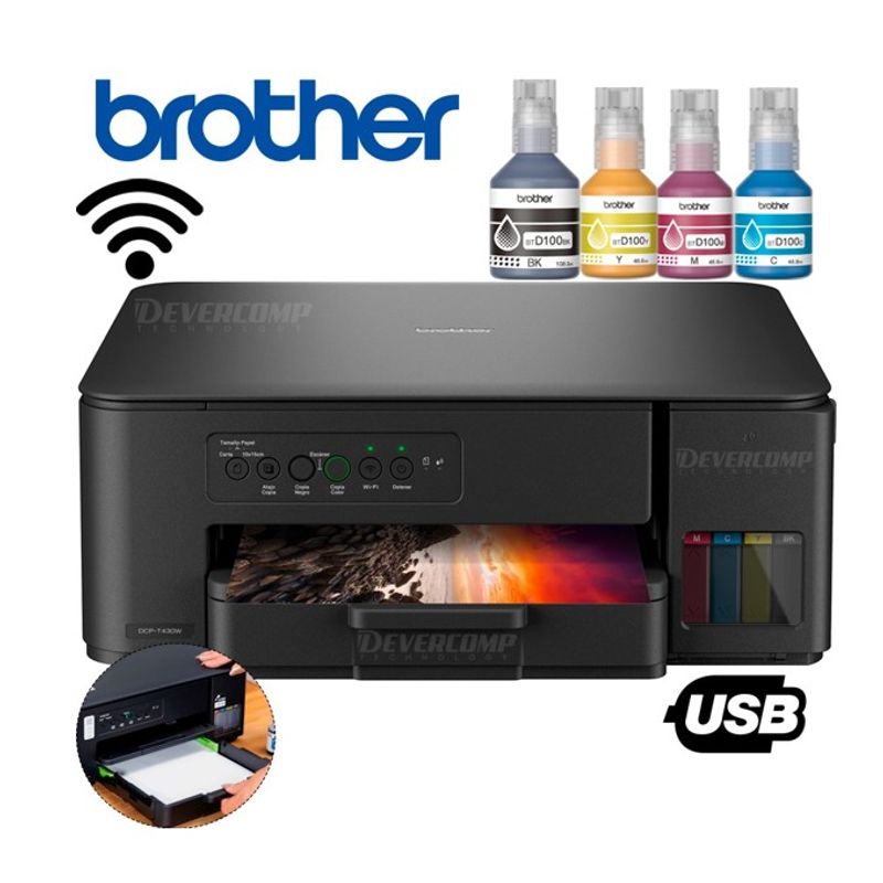 BROTHER - IMPRESORA MULTIFUNCIONAL BROTHER DCP-T430W - WIFI USB - TINTA CONTINUA