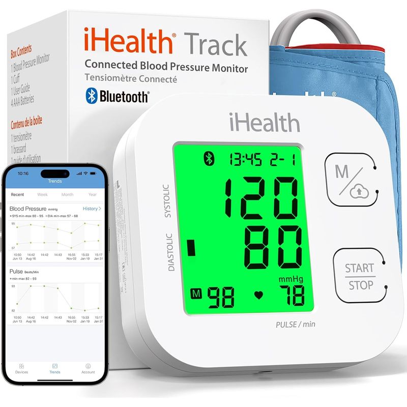 MEDIHEALTH - Tensiometro Brazo Monitor Presion Arterial Digital Intelige Ihealth