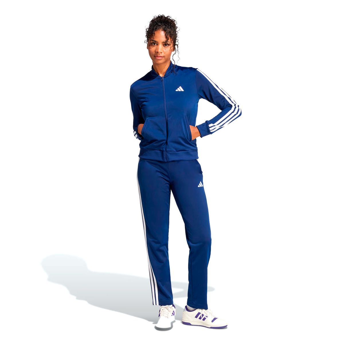 ADIDAS - Conjunto Adidas Deportivo Azul para Mujer Adidas Essentials 3 Rayas.