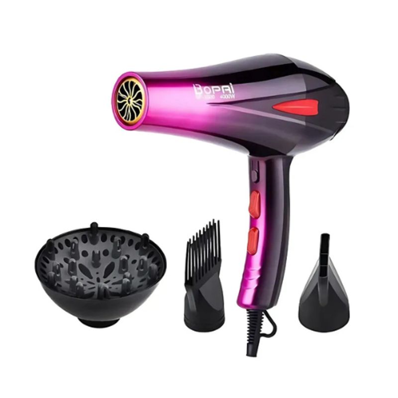 INNOVA - Secador Bopai 4000w Difusor+ Cepillo Rizado Ondulado + Obsequio