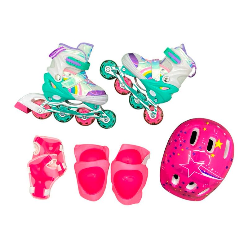 CHICAGO - Patin Chicago Semi-profesional Para Niñas + Kit Proteccion