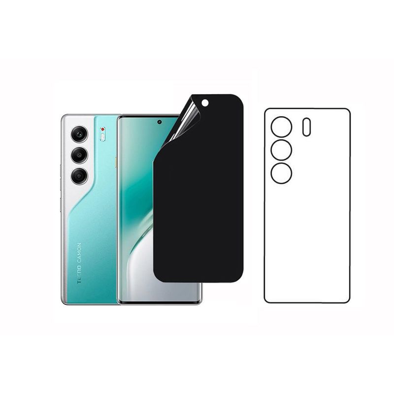 GENERICO - Protector Antiespia +Trasero en Hidrogel Para Tecno Camon 40 Pro