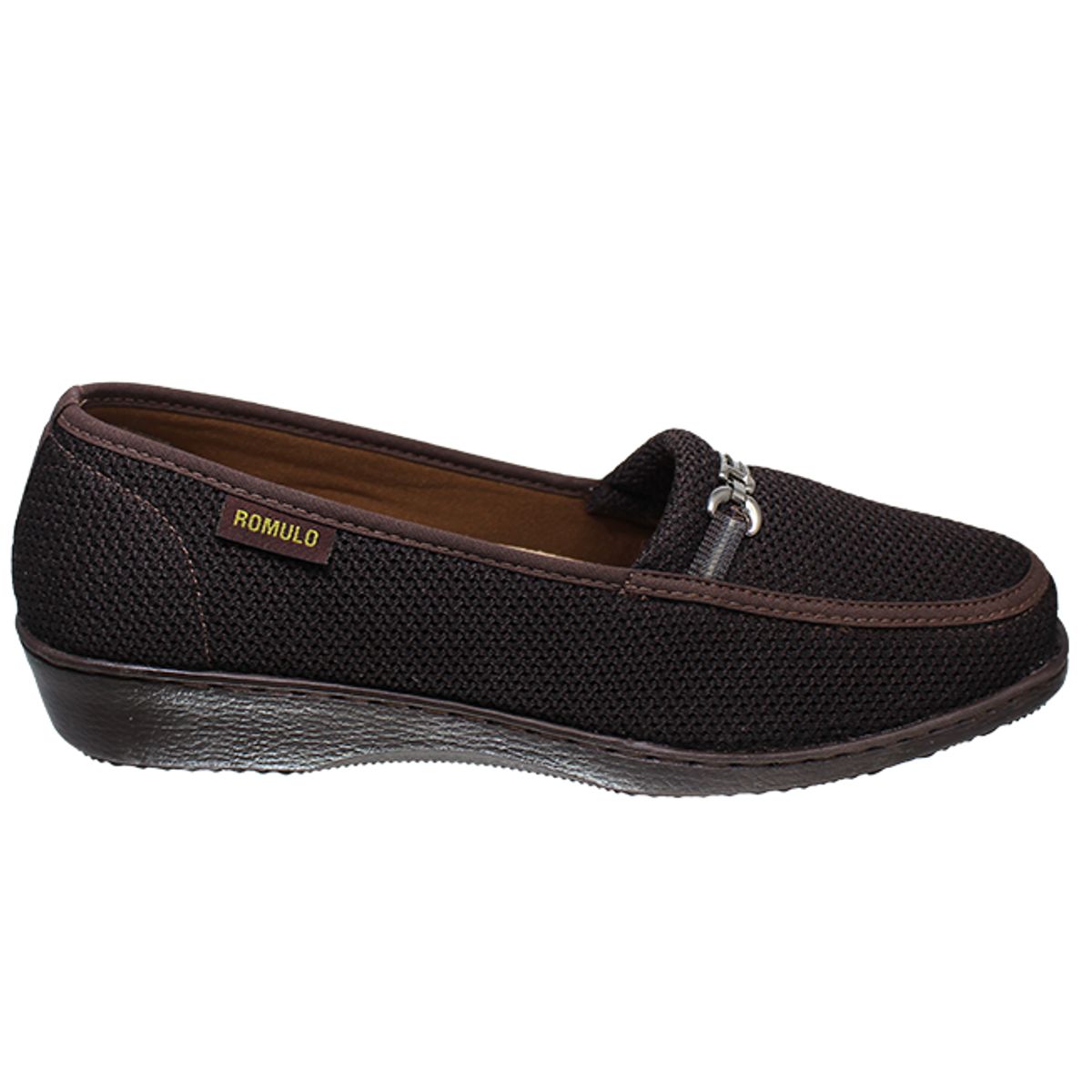 ROMULO - Zapato Mocasín Textil Hebilla Decorativa
