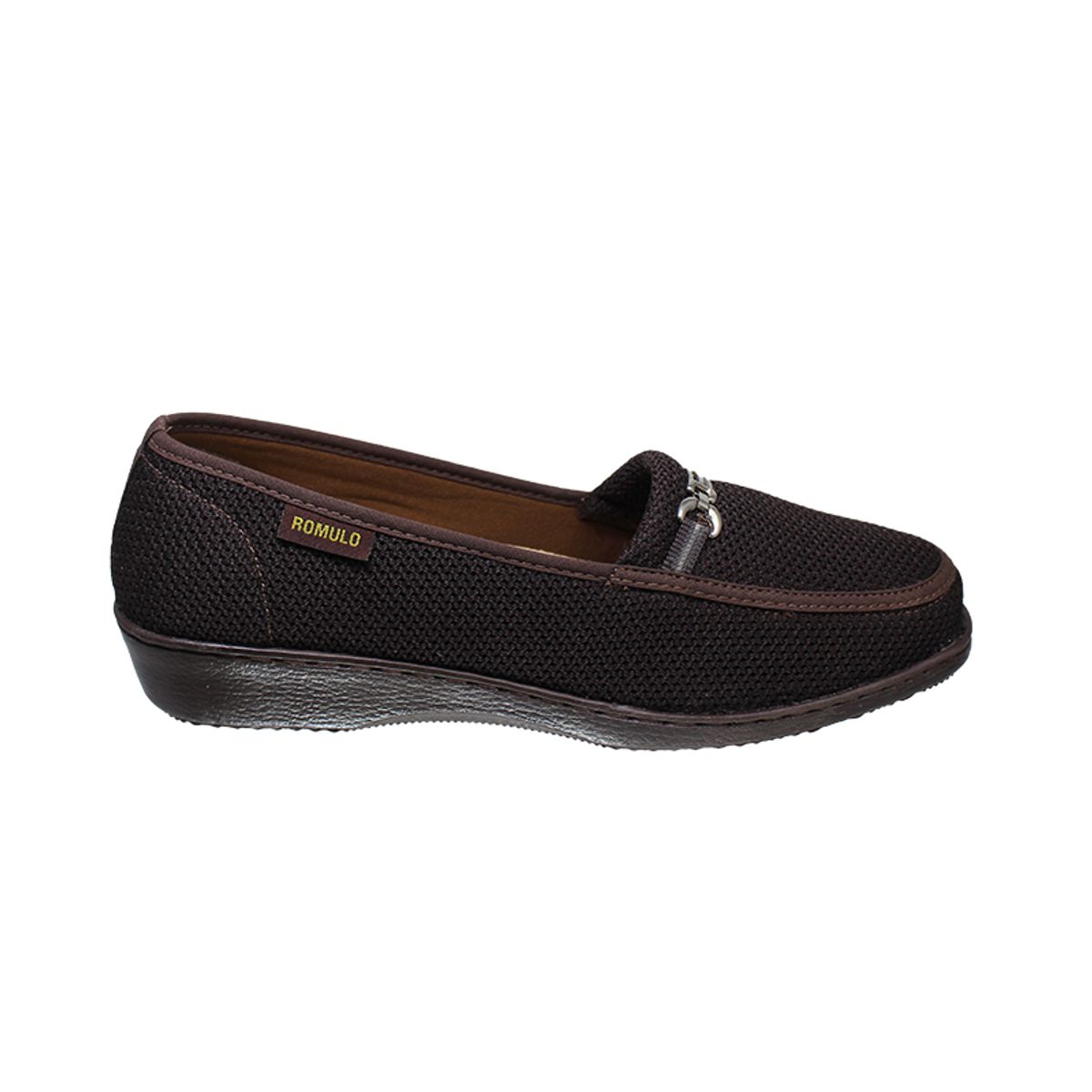 ROMULO - Zapato Mocasín Textil Hebilla Decorativa