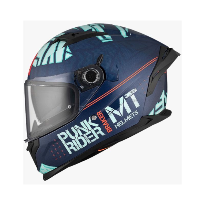MT HELMETS - CASCO MT BRAKER CERTIFICADO ECE2206 PUNK AZUL BRILLO TALLA L