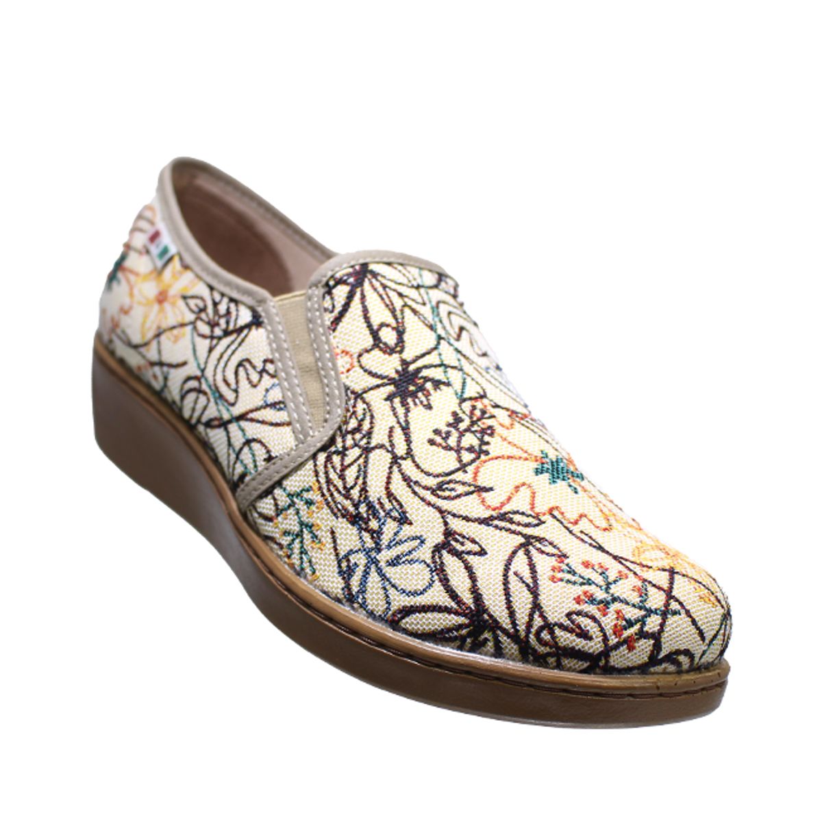 ROMULO - Zapato Textil Mocasín Tacón Corrido Romulo