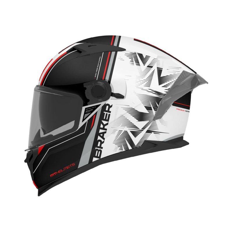 MT HELMETS - CASCO MT BRAKER CERTIFIC ECE2206 CHARM BLANCO BRILLO TALLA L