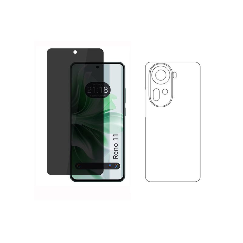 GENERICO - Protector Antiespia +Trasero en Hidrogel Para OPPO RENO 11