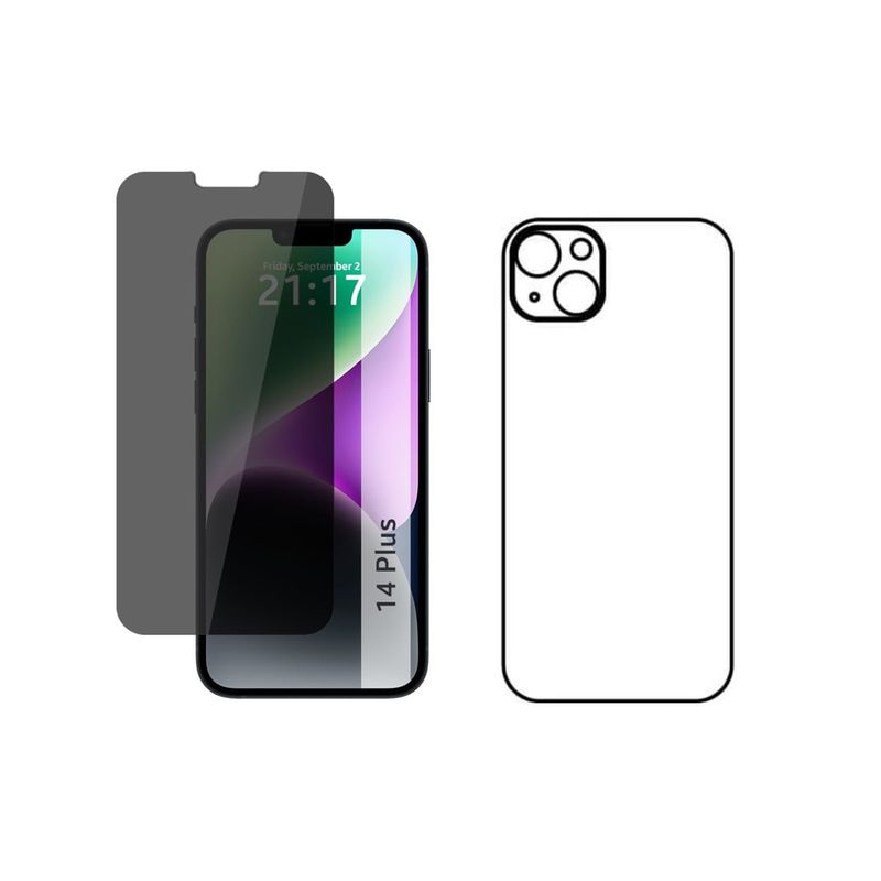 GENERICO - Protector Antiespia +Trasero en Hidrogel Para iPhone 14 Plus