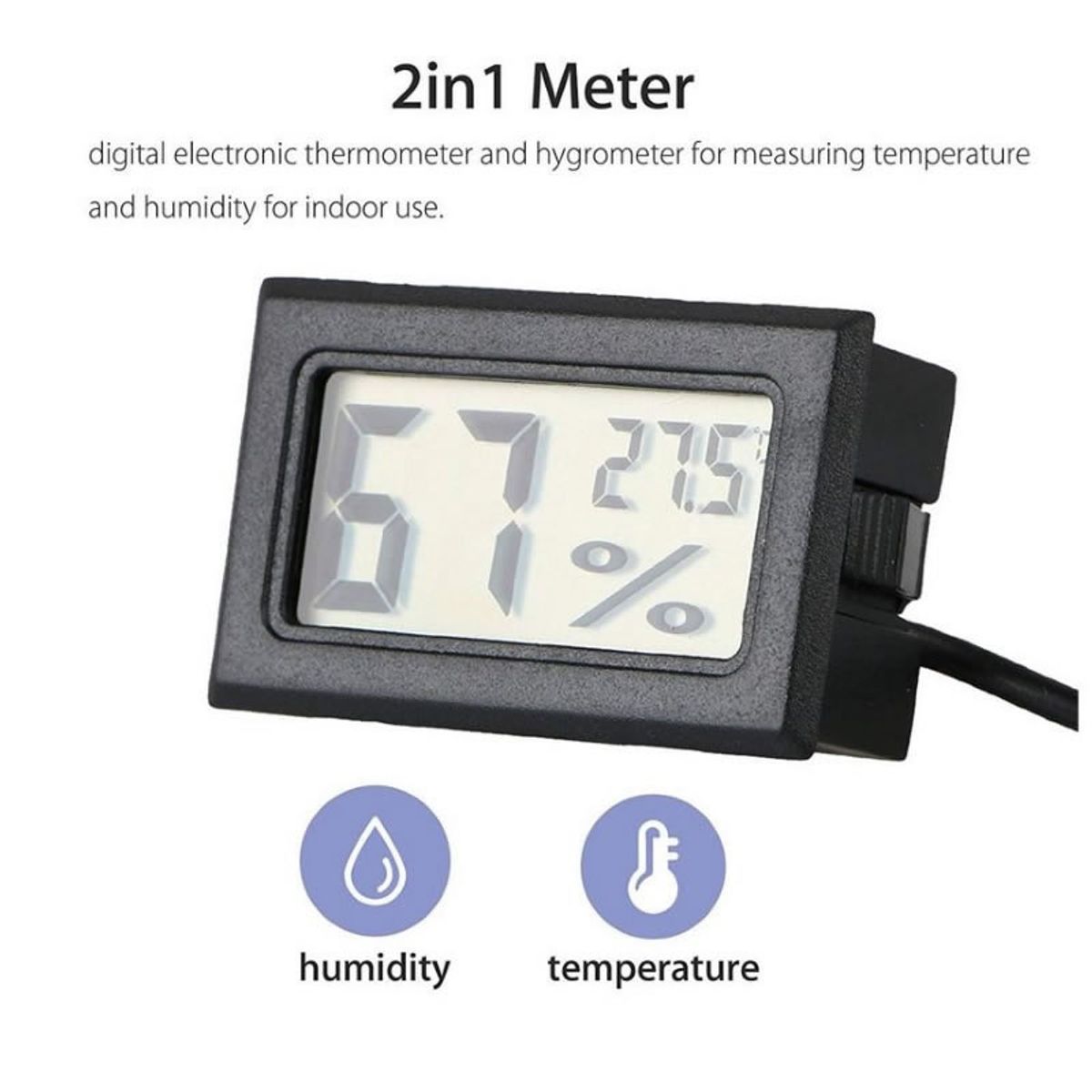 GENERICO - Termohigrometro digital sonda termo higrometro termometro