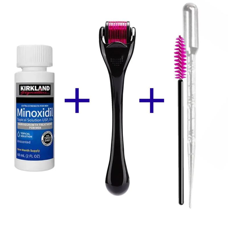 SIGNATURE - Minoxidil Kirkland 5% 1 botella + dermaroller