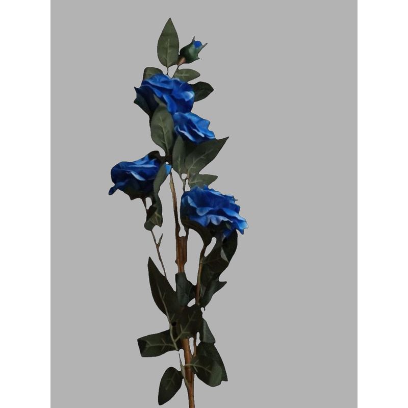 GENERICO - Rosa Artificial Azul  en Seda