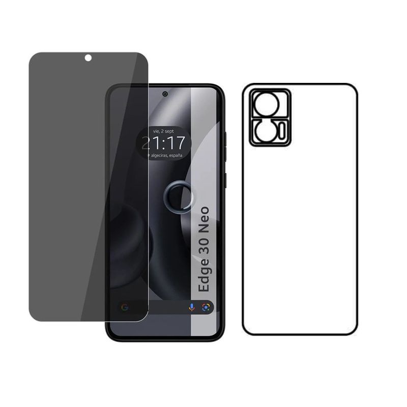GENERICO - Protector Antiespia +Trasero en Hidrogel Para Motorola Edge 30 Neo