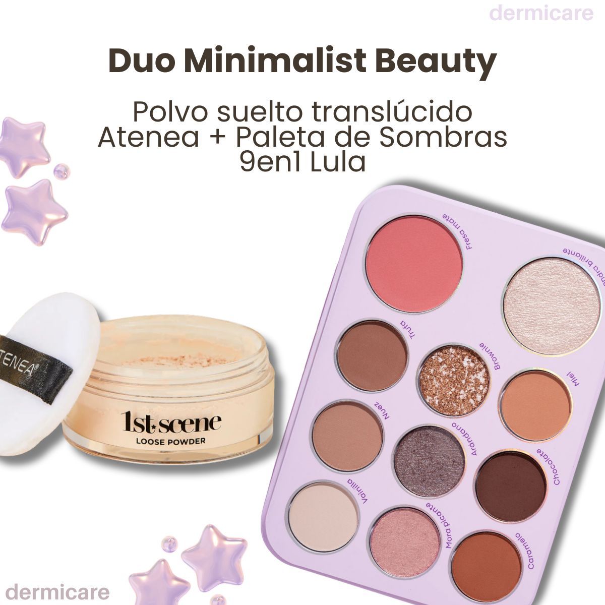 GENERICO - Polvo Suelto Atenea + Paleta Sombra 9en1