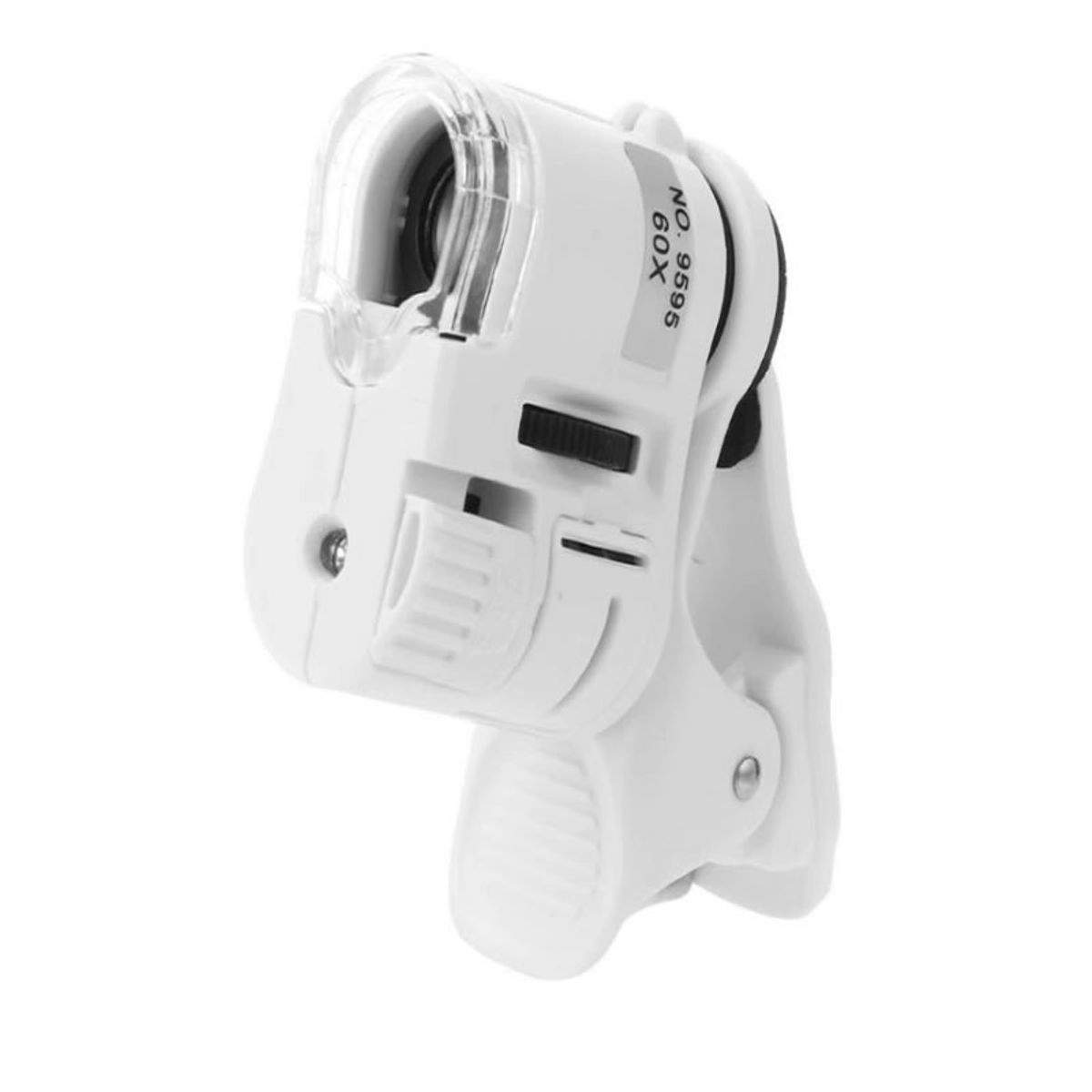 GENERICO - Lupa 60x con clip aumento celular led luz uv mini microscopio
