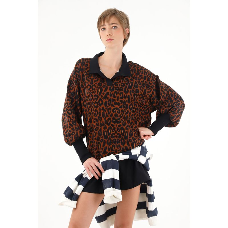 TENNIS - Buzo con estampado animal print para mujer