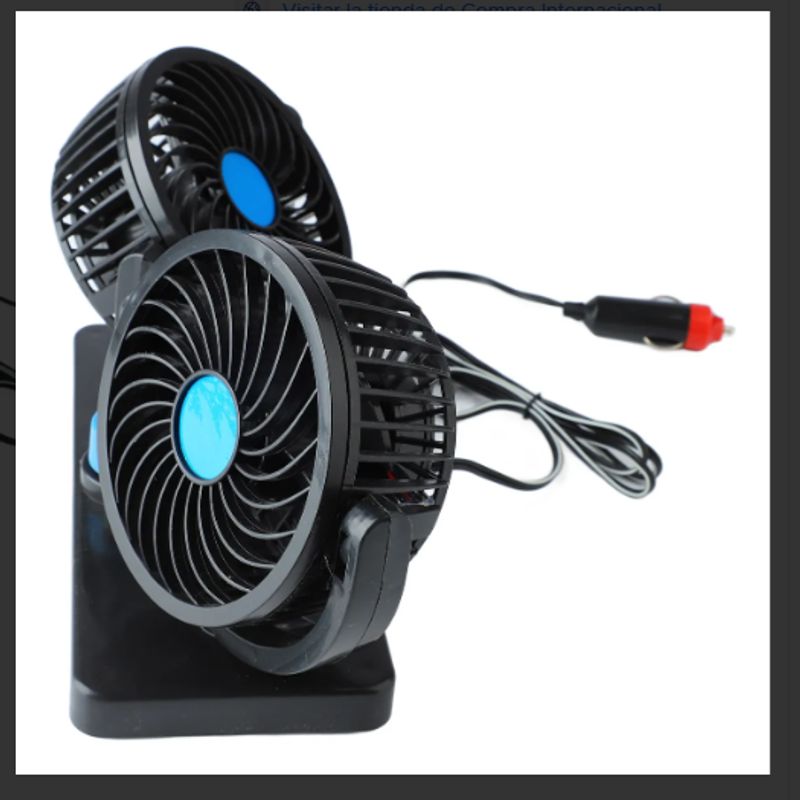 GENERICO - ventilador doble  para carro seisa