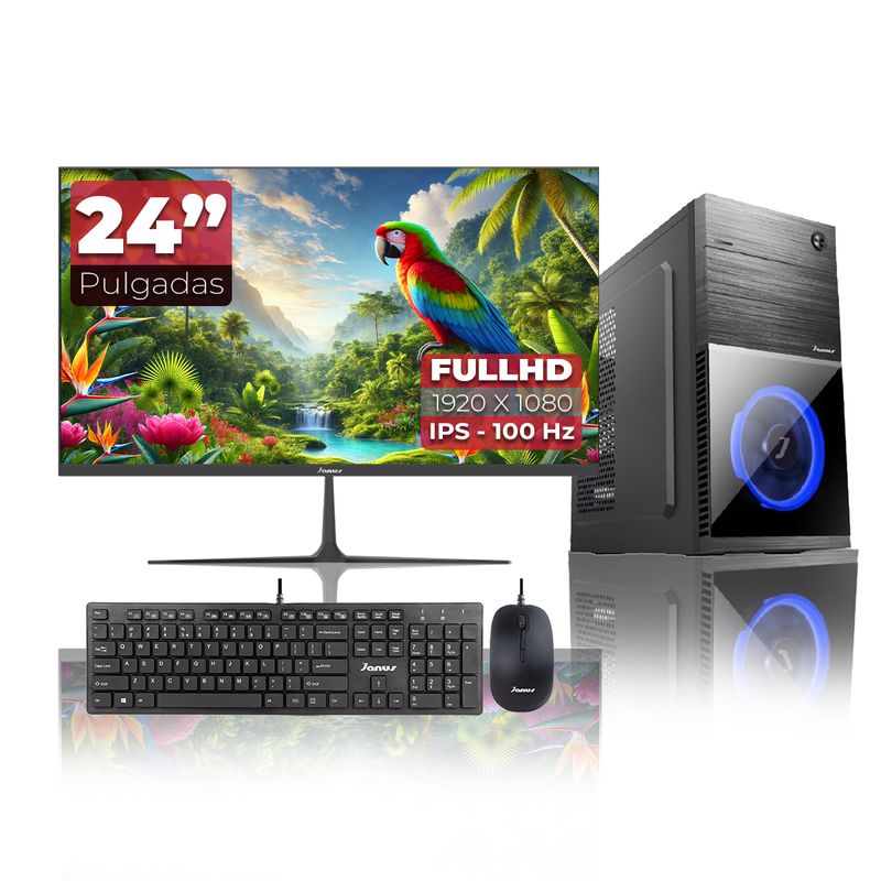 JANUS - Computador de Escritorio Intel i5-12400-16GB RAM -512GB SSD - H610M-MONITOR 24