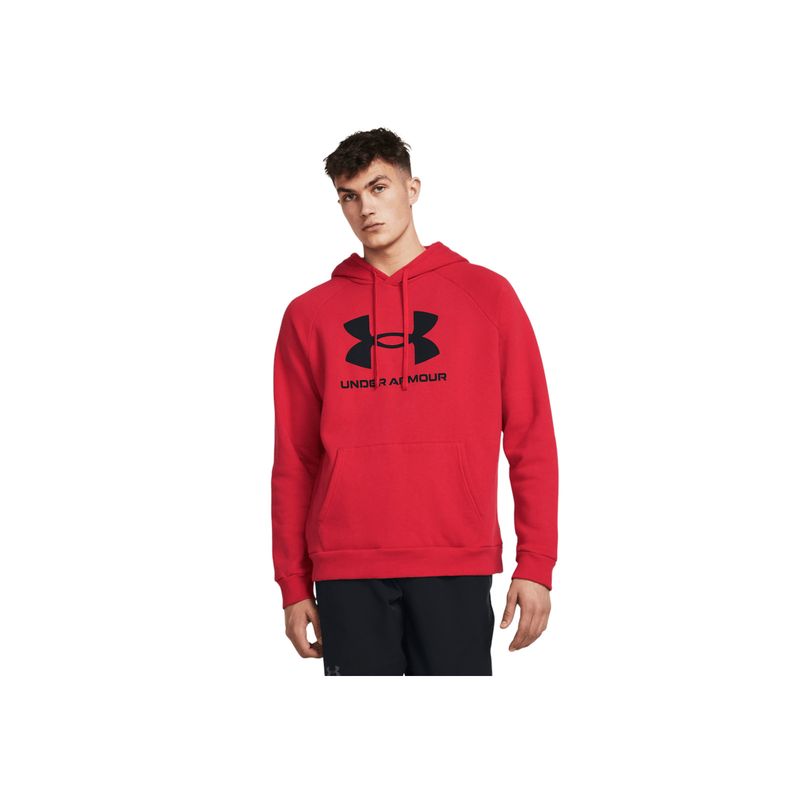 UNDER ARMOUR - Buzo Hombre UNDER ARMOUR RIVAL FLEECE LOGO HD Rojo UNDER ARMOUR