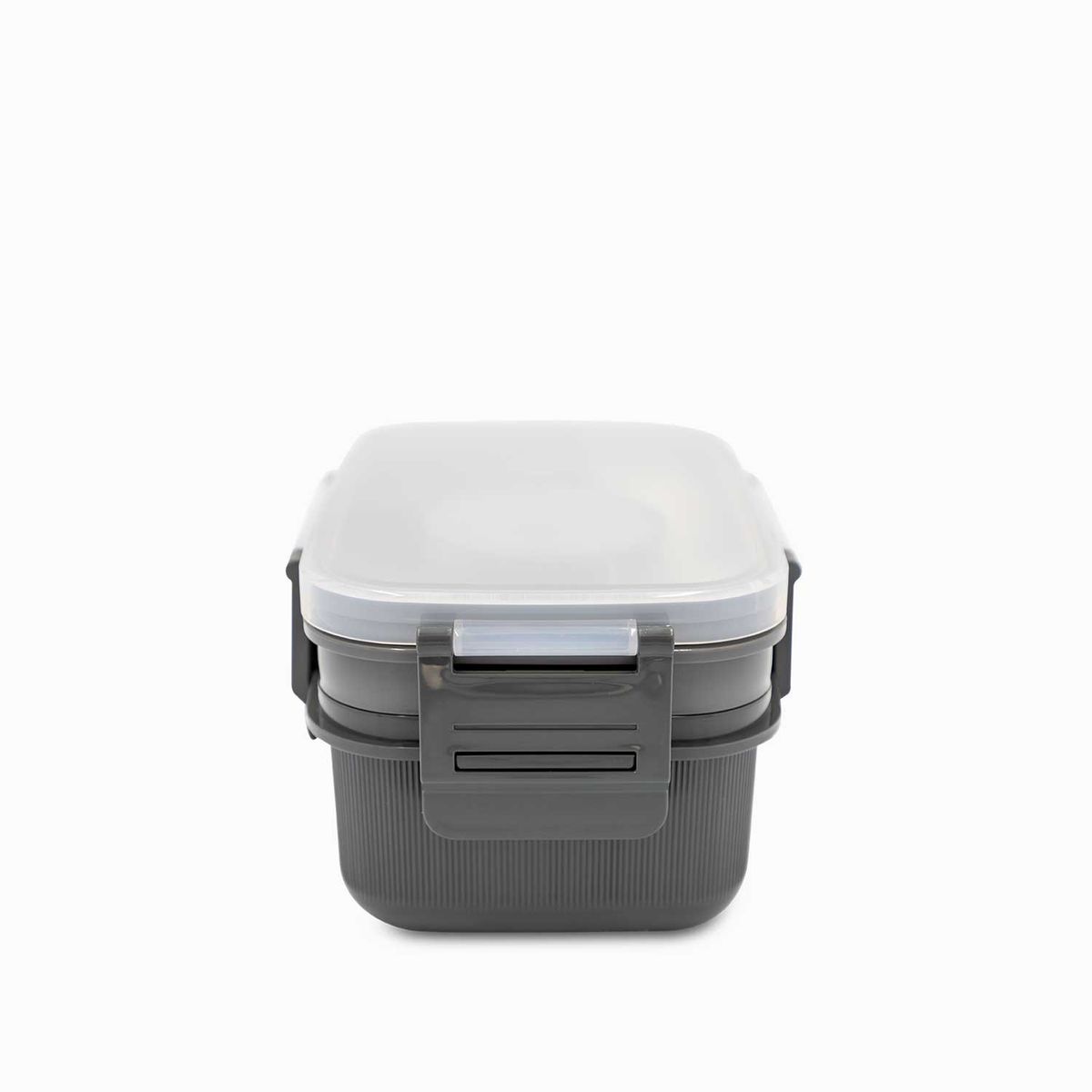 AMBIENTE GOURMET - Lonchera con dos compartimentos gris Ambiente Gourmet