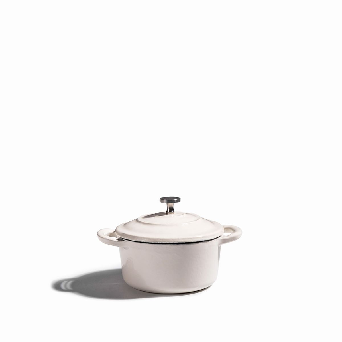 AMBIENTE GOURMET - Mini olla blanca 10cm en hierro fundido