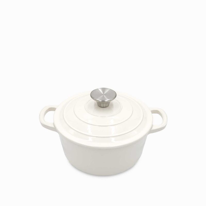 AMBIENTE GOURMET - Olla blanca 20cm en hierro fundido Ambiente Gourmet
