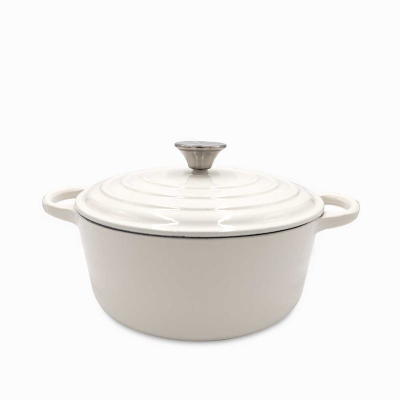 AMBIENTE GOURMET - Olla blanca 24cm en hierro fundido Ambiente Gourmet
