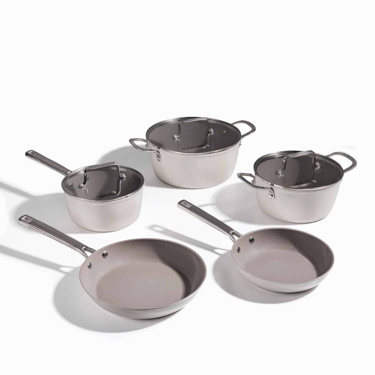 AMBIENTE GOURMET - Set de ollas marfil 8pcs Ambiente Gourmet