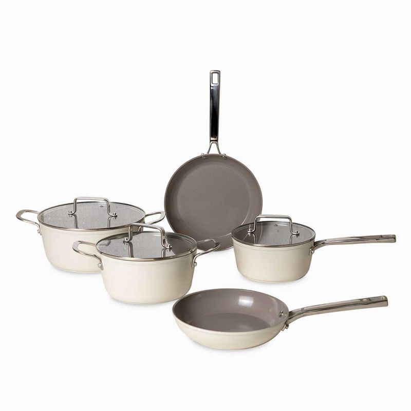 AMBIENTE GOURMET - Set de ollas marfil 8pcs Ambiente Gourmet