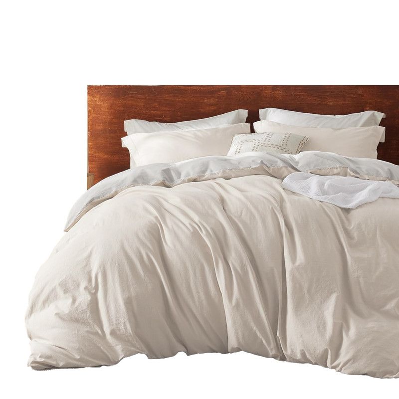 MY HOME STORE - Duvet Cover + Plumón Bicolor Beige Gris Claro King