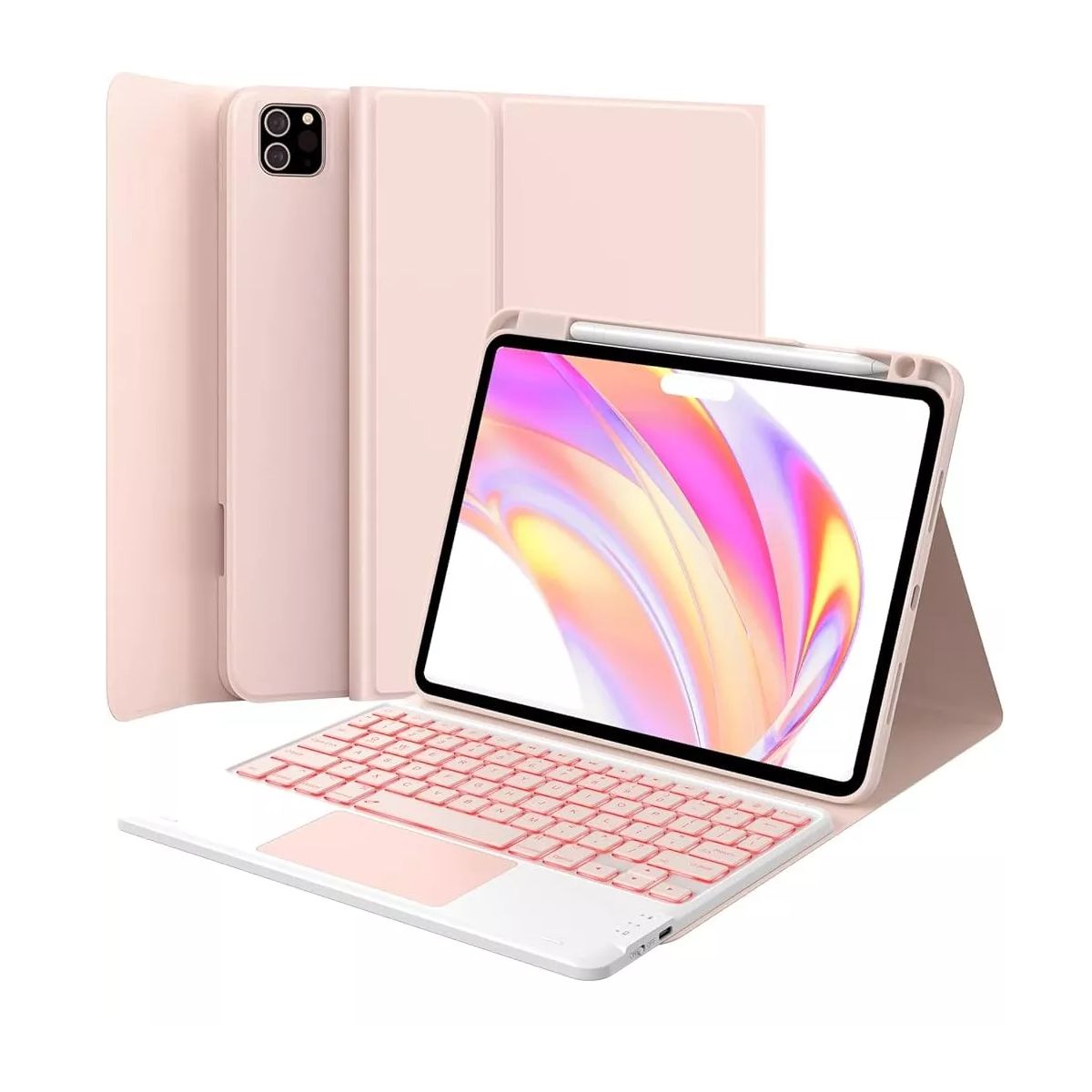 GENERICO - Funda estuche Teclado trackpad espacio lapiz Para iPad 11 A16 2025