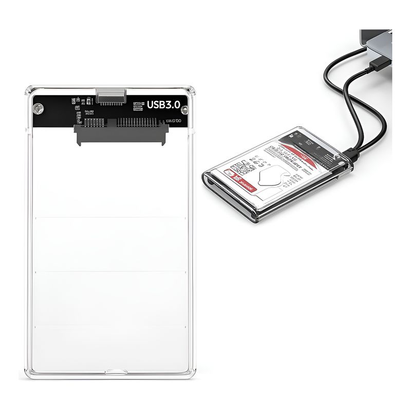 GENERICO - Caja Disco Duro Hdd De 2.5 + Cable Adaptador Usb A Sata