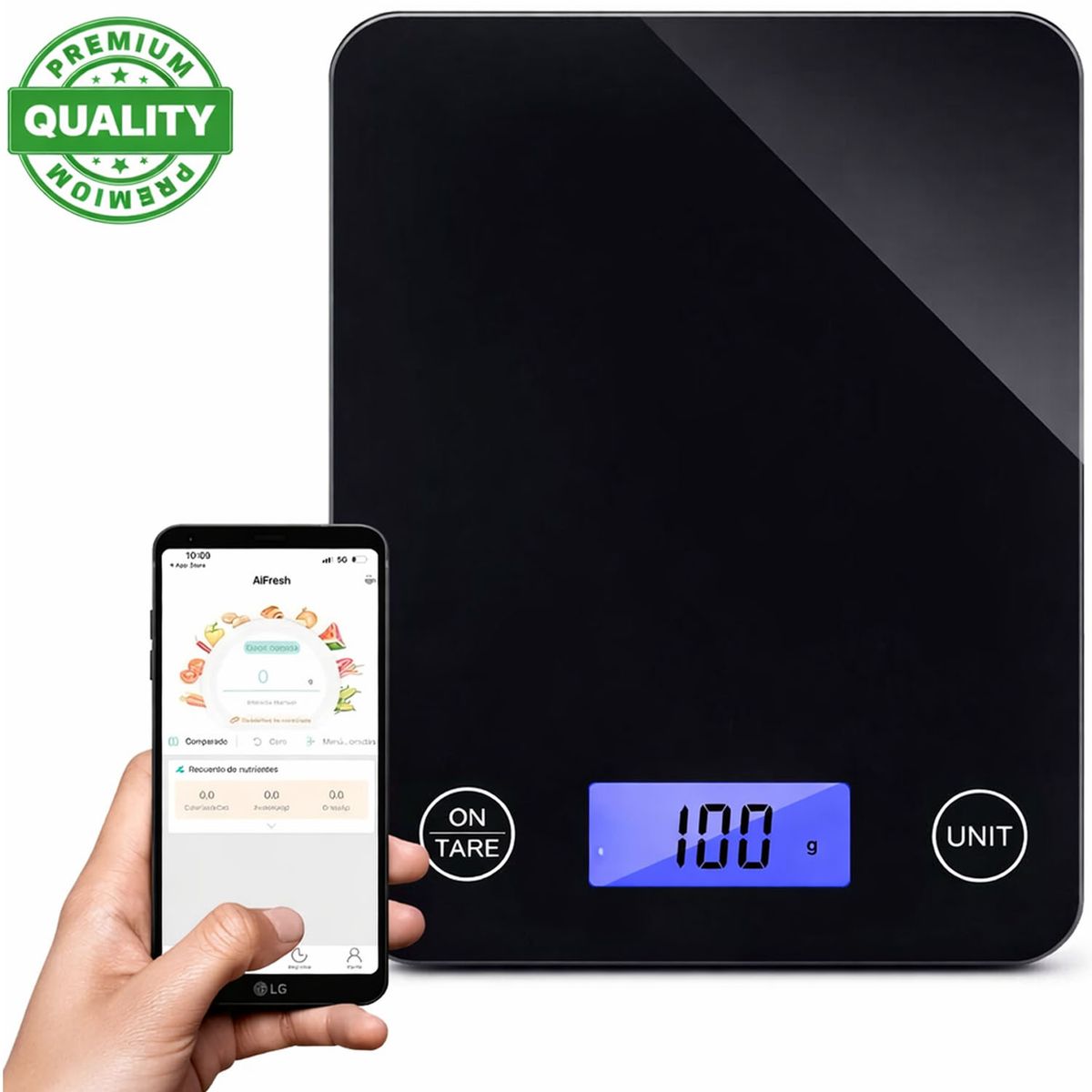 ONE PIXEL - Balanza Bascula Digital Cocina Gramera Cubierta Vidrio 5 Kgs