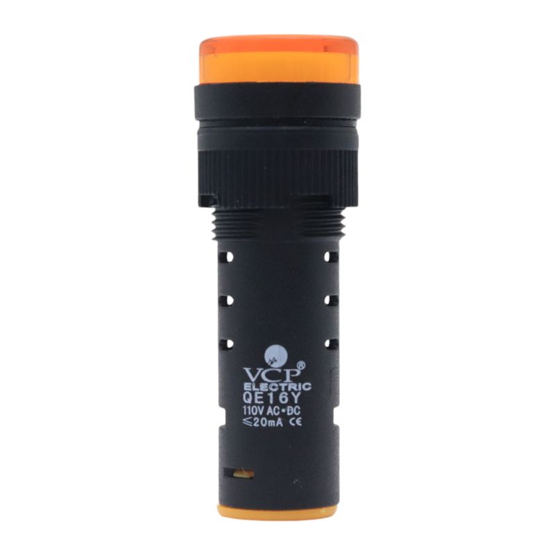 VCP - Piloto Led Luminoso 16mm Amarillo 110VACDC Tablero Eléctric