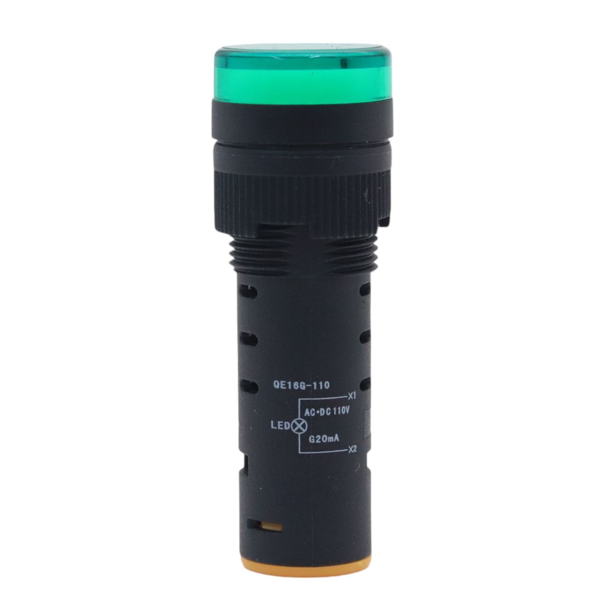 VCP - Piloto Led Luminoso 16mm Verde 110 VACDC Tablero Eléctrico