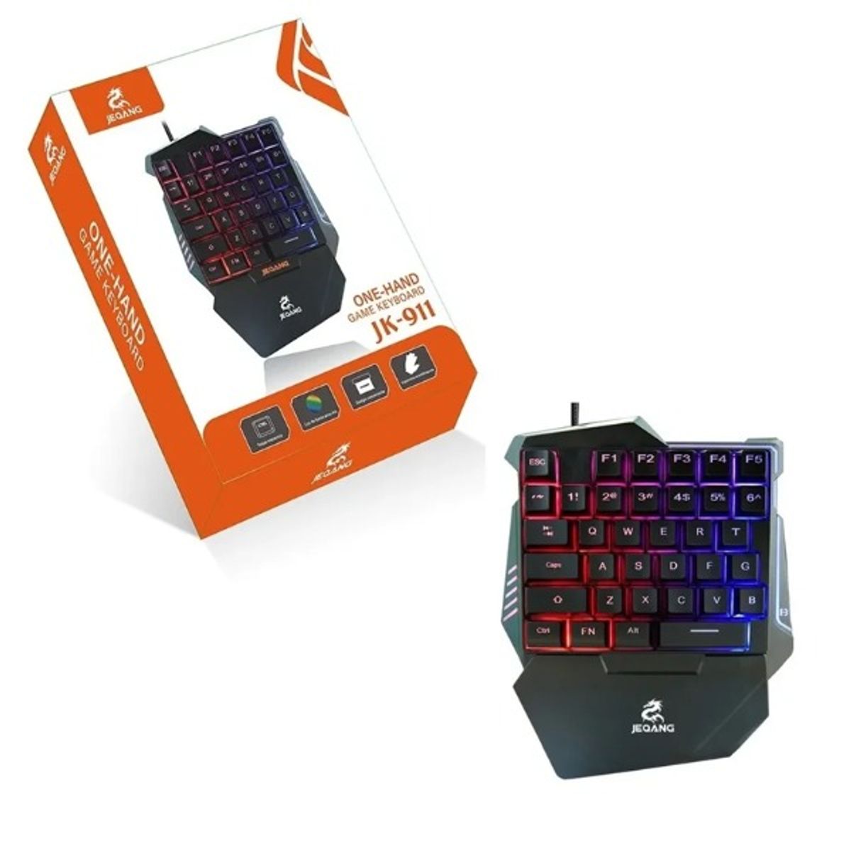 GENERICO - TECLADO GAMER JK-911 DE UNA MANO