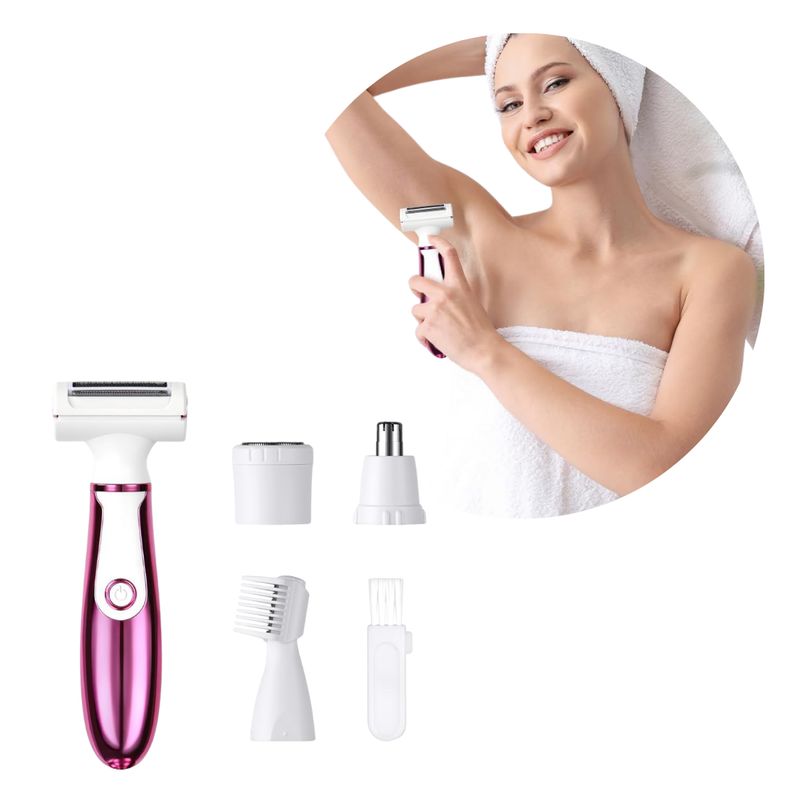 GENERICO - Depiladora Eléctrica Corporal 4 en 1 Kemei Mujer Recargable