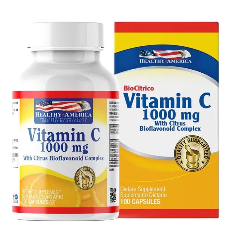 HEALTHY AMERICA - VITAMINA C BIOCITRICO 1000MG X 100 CAPSULAS