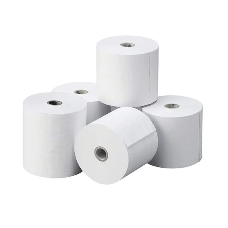 GENERICO - Pack X5 Rollos Papel Termico Impresora Pos 80mm 80x65 Epson