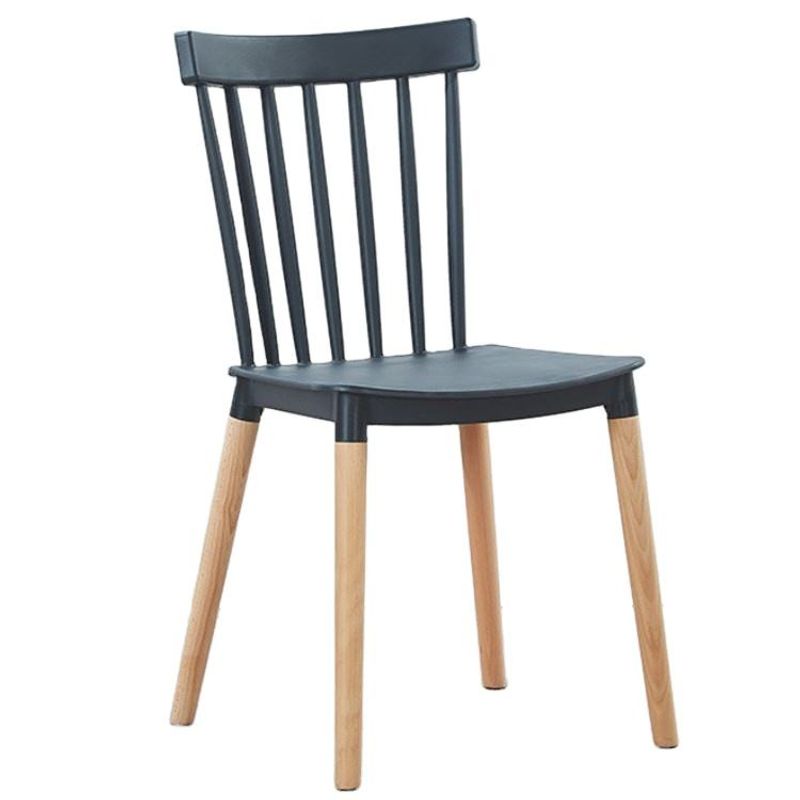 GENERICO - Silla Windsor Moderna con Patas de Madera COLOR GRIS