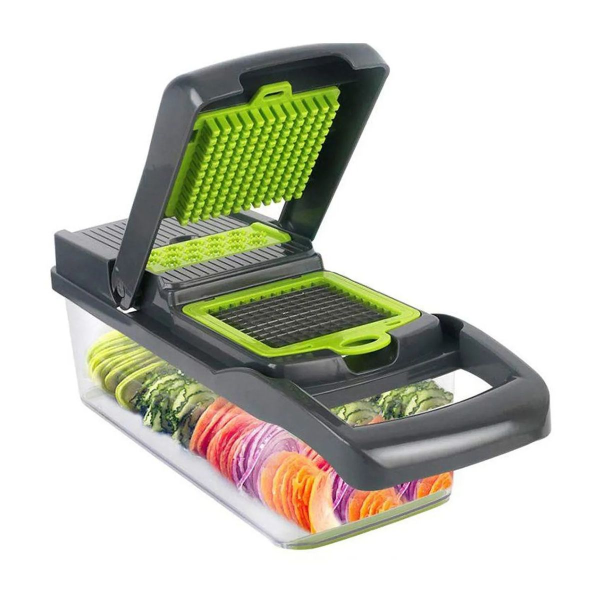 AMERICAN GENERICS - Picador De Alimentos Multifuncional Rallador Cortador 8 en 1