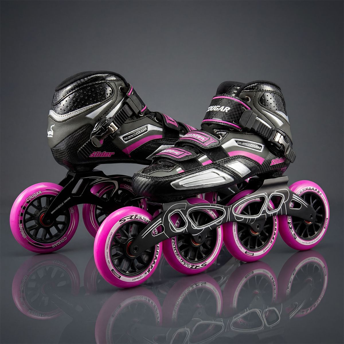 COUGAR - SR7 Patines en Linea Profesionales Cougar Fucsia talla 35