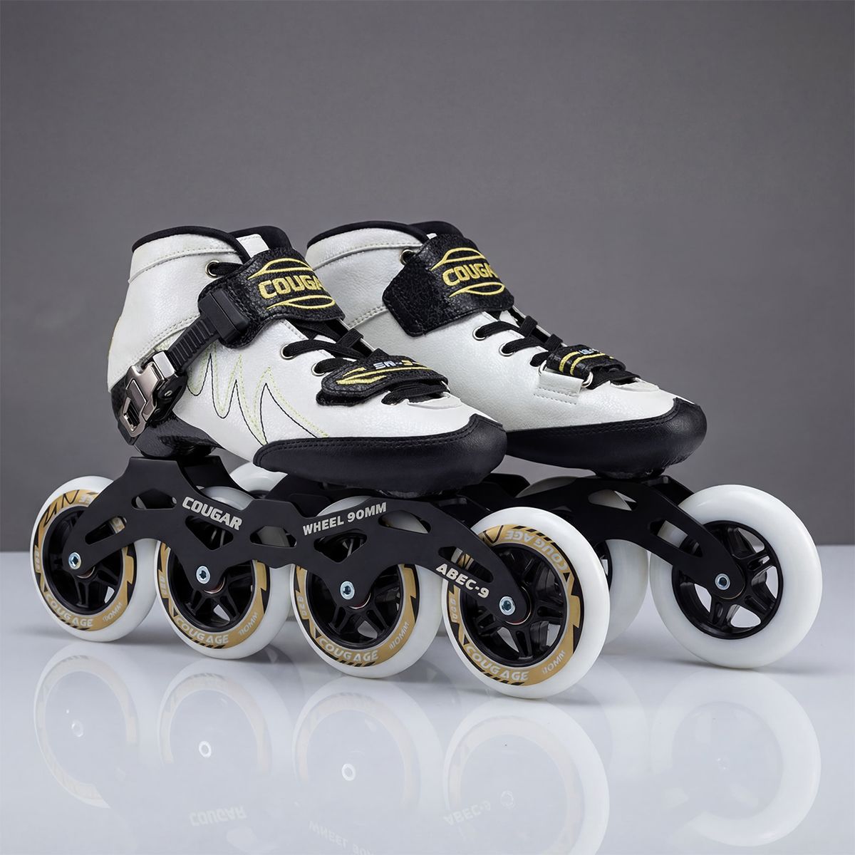 COUGAR - SR3 Patines Profesionales  Blanco  talla 33-35