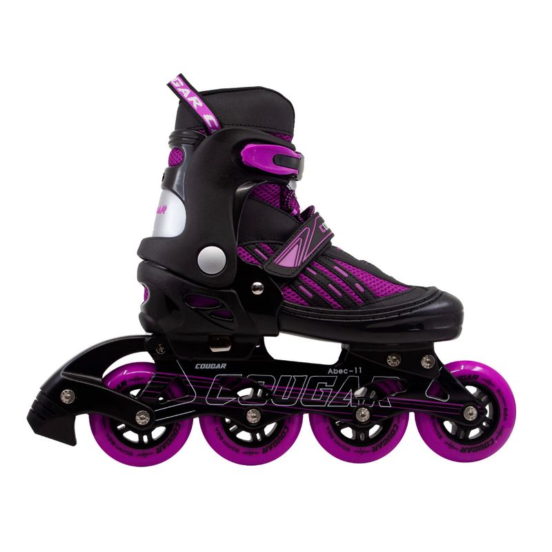 COUGAR - Patines Ajustables MZS833LG + Maleta Morado talla M