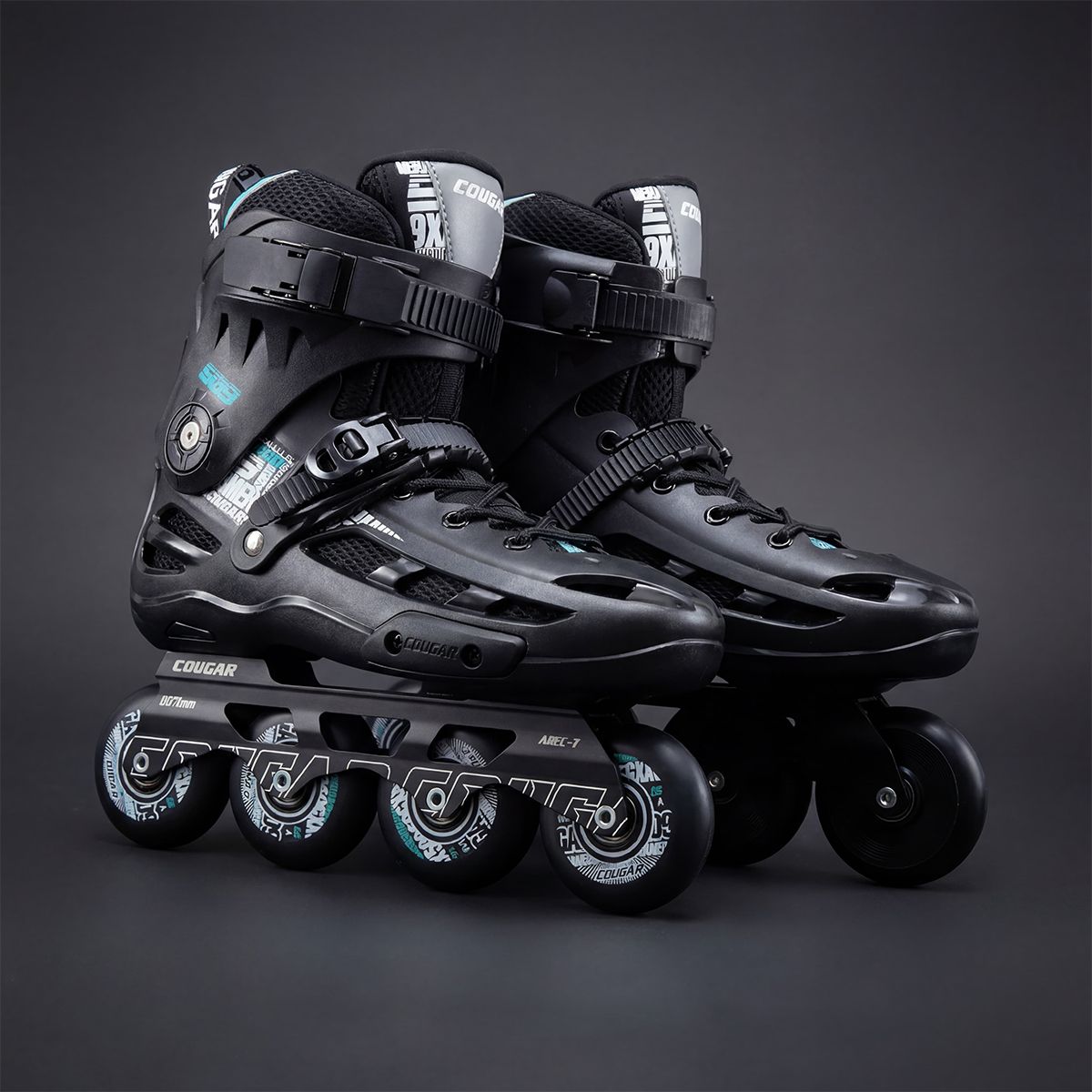 COUGAR - Patines Semiprofesionales Slalom MZS509 Negro talla 43