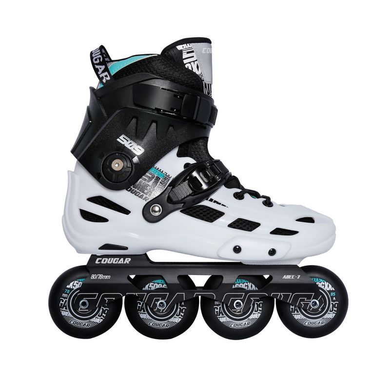 COUGAR - Patines Semiprofesionales Slalom MZS509 Blanco talla 44