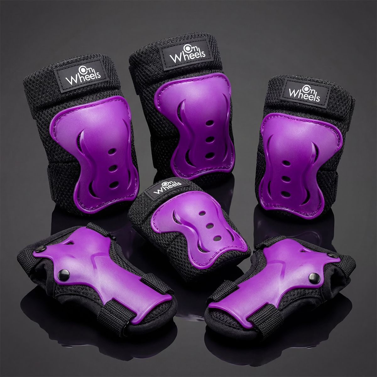 ONWHEELS - Set de protecciones Onwheels Regular Fit Morado tll M