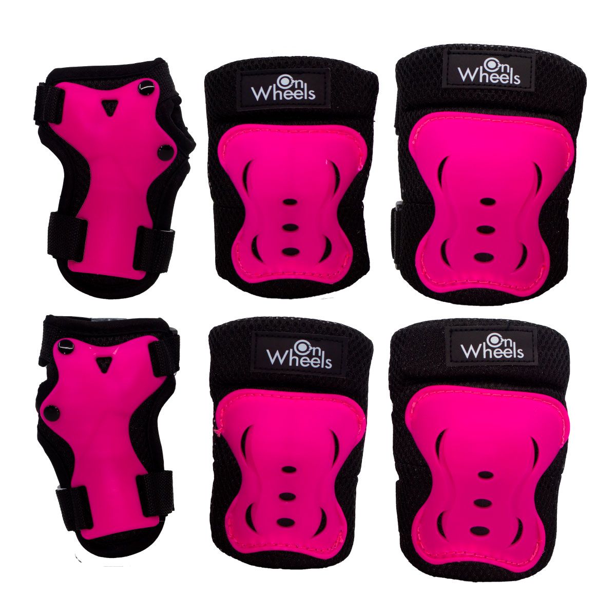 ONWHEELS - Set de protecciones Onwheels Regular Fit Fucsia tll M